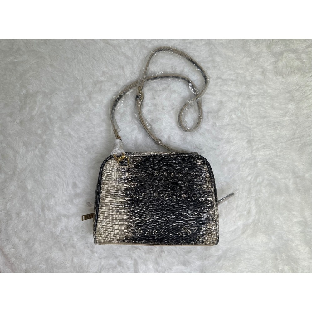 LOGO by Lori Goldstein Embossed Snakeskin Genuine Leather Crossbody‎ Purse NWOT - Picture 2 of 4